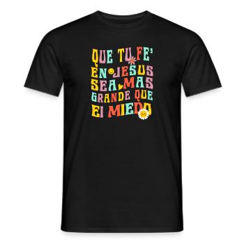 Camiseta Cristiana Para Mujer En Espanol Spanish - Men's T-Shirt - black - Front - AI Model Male 178 light (178cm)
