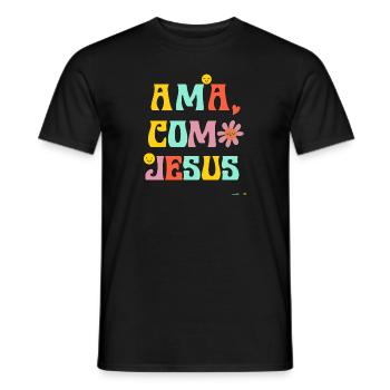 Camiseta Cristiana Para Mujer En Espanol Spanish - Men's T-Shirt - black - Front - AI Model Male 178 light (178cm)