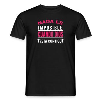 Camiseta Cristiana Para Mujer En Espanol Spanish - Men's T-Shirt - black - Front - AI Model Male 178 light (178cm)