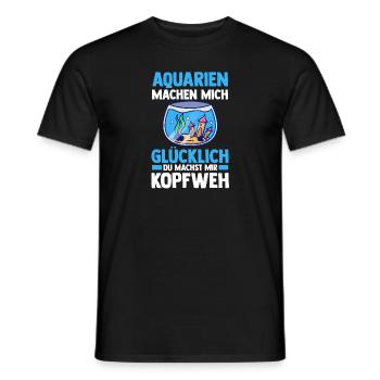 Aquarium Fische Aquaristik - Männer T-Shirt - Schwarz - Vorne - AI Model Male 178 light (178cm)