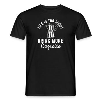 Drôles de chemises espagnoles Cafecito Cafe Español - T-shirt homme - noir - Devant - AI Model Male 178 light (178cm)