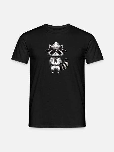 Pfadfinder Waschbär - Männer T-Shirt - Schwarz
