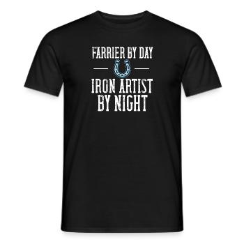 Lustiger Hufschmied Hufeisen Pferdehufe Installateur - Männer T-Shirt - Schwarz - Vorne - AI Model Male 178 light (178cm)