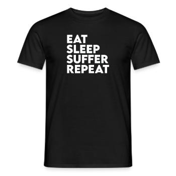 Drôle Emo Gothique - Mangez Dormez Souffrez Répéter - T-shirt homme - noir - Devant - AI Model Male 178 light (178cm)