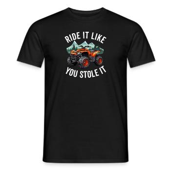 4 Roues Pour Hommes Grand-Père VTT Quad Bike Racing - T-shirt homme - noir - Devant - AI Model Male 178 light (178cm)