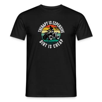 4 Roues Pour Hommes Grand-Père VTT Quad Bike Racing - T-shirt homme - noir - Devant - AI Model Male 178 light (178cm)