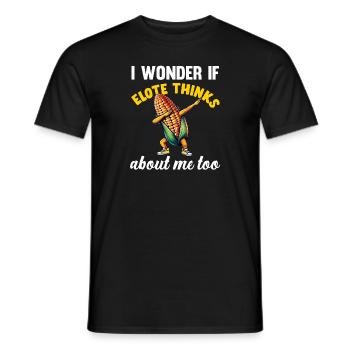 Elote Girl Women Elote Mexican Corn Food Comida - Men's T-Shirt - black - Front - AI Model Male 178 light (178cm)