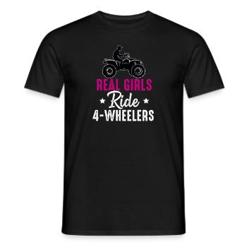 4 Roues Pour Hommes Grand-Père VTT Quad Bike Racing - T-shirt homme - noir - Devant - AI Model Male 178 light (178cm)