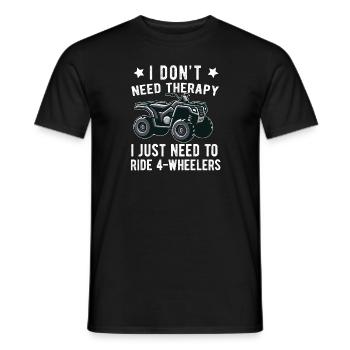 4 Wheeler For Men Grandpa ATV Quad Bike Racing - Men's T-Shirt - black - Front - AI Model Male 178 light (178cm)