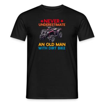 4 Roues Pour Hommes Grand-Père VTT Quad Bike Racing - T-shirt homme - noir - Devant - AI Model Male 178 light (178cm)