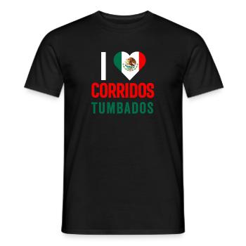 Corridos Belicos Tumbados Merch Camiseta Música - T-shirt homme - noir - Devant - AI Model Male 178 light (178cm)
