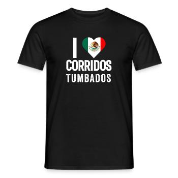 Corridos Belicos Tumbados Merch Camiseta Música - T-shirt homme - noir - Devant - AI Model Male 178 light (178cm)