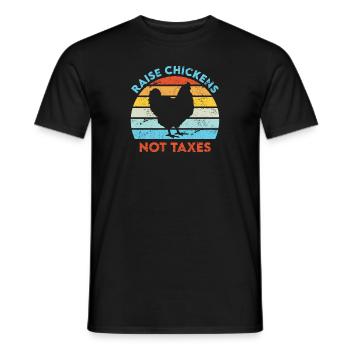 Élever des poulets, pas des impôts républicains - T-shirt homme - noir - Devant - AI Model Male 178 light (178cm)