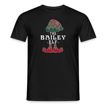 Bailey Elf Familie Passende Gruppe Weihnachten Mama - Männer T-Shirt - Schwarz - Vorne - AI Model Male 178 light (178cm)