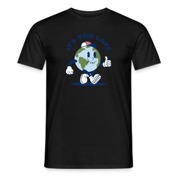 Schwarzer Humor Klimawandel Es ist zu spät - Männer T-Shirt - Schwarz - Vorne - AI Model Male 178 light (178cm)