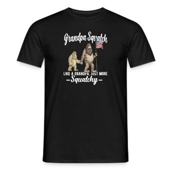 Bigfoot Sasquatch Pour Hommes Femmes Garçons Filles Drôle - T-shirt homme - noir - Devant - AI Model Male 178 light (178cm)