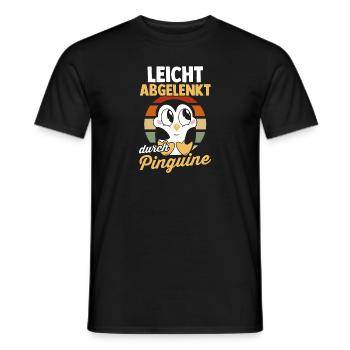 Leicht Abgelenkt Durch Pinguine - Männer T-Shirt - Schwarz - Vorne - AI Model Male 178 light (178cm)