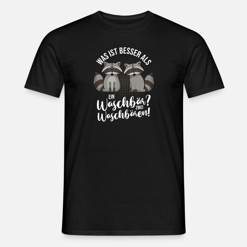 Waschbär - Männer T-Shirt - Schwarz