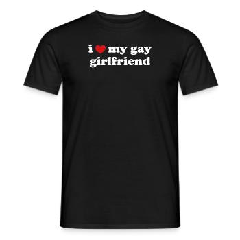 Ich liebe meine schwule Freundin LGBTQ-Beziehung - Männer T-Shirt - Schwarz - Vorne - AI Model Male 178 light (178cm)