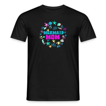 Mermaid Adult Matching Birthday Women Girl - Men's T-Shirt - black - Front - AI Model Male 178 light (178cm)