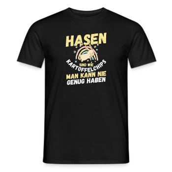 Kaninchen Hase - Männer T-Shirt - Schwarz - Vorne - AI Model Male 178 light (178cm)