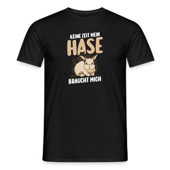 Kaninchen Hase - Männer T-Shirt - Schwarz - Vorne - AI Model Male 178 light (178cm)
