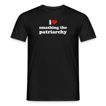 I Love Smashing the Patriarchy Feminist - Men's T-Shirt - black - Front - AI Model Male 178 light (178cm)