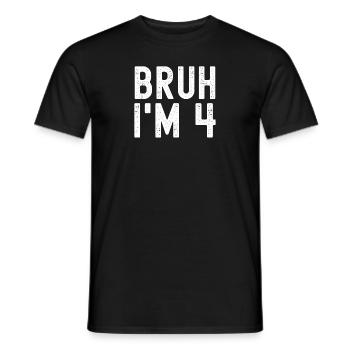 Enfants 4 ans anniversaire garçons Bruh J’ai 4 - T-shirt homme - noir - Devant - AI Model Male 178 light (178cm)