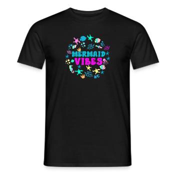 Mermaid Adult Matching Birthday Women Girl - Men's T-Shirt - black - Front - AI Model Male 178 light (178cm)