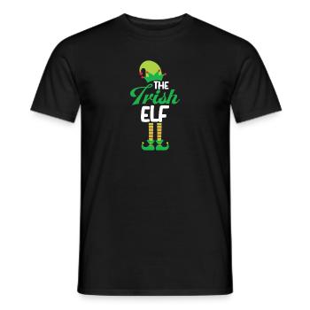 The Irish Elf Heritage Elves Shamrock XMAS Irlan - Men's T-Shirt - black - Front - AI Model Male 178 light (178cm)