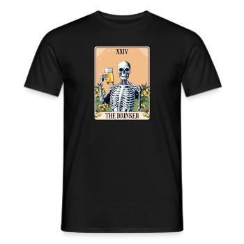 Funny Tarot Card Craft Beer Alcohol - Men's T-Shirt - black - Front - AI Model Male 178 light (178cm)