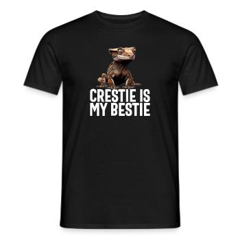 Gecko à crête Hommes Femmes Lézard Cils Gecko - T-shirt homme - noir - Devant - AI Model Male 178 light (178cm)