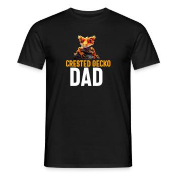 Gecko à crête Hommes Femmes Lézard Cils Gecko - T-shirt homme - noir - Devant - AI Model Male 178 light (178cm)