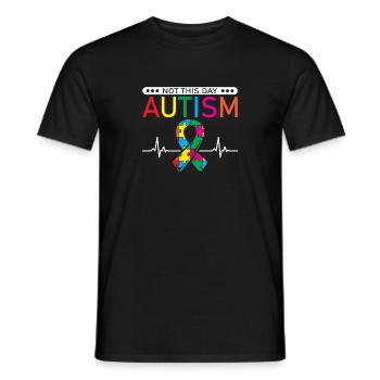Pas ce jour-là Autisme Ninja Guerrier Autiste - T-shirt homme - noir - Devant - AI Model Male 178 light (178cm)