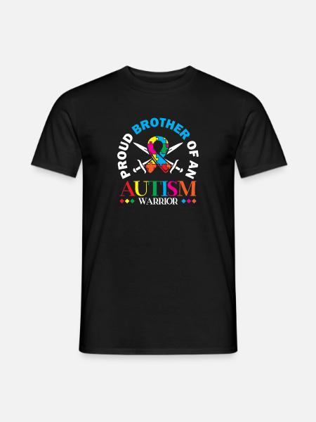Stolzer Bruder Eines Autismus-kriegers - Männer T-Shirt - Schwarz