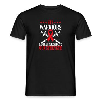 Hiv-krieger Unterschätzen Niemals Unseren - Männer T-Shirt - Schwarz - Vorne - AI Model Male 178 light (178cm)