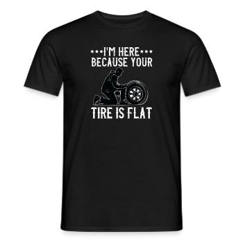 Tire Guy Mechanic Flat Tire Changer Repair Car - Men's T-Shirt - black - Front - AI Model Male 178 light (178cm)