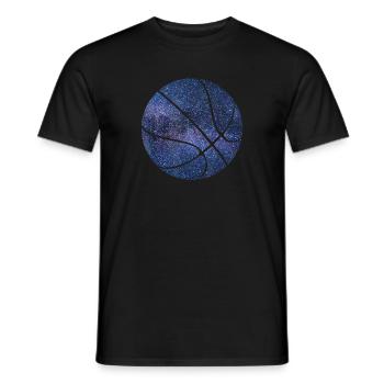 Basketball Ball Space - Männer T-Shirt - Schwarz - Vorne - AI Model Male 178 light (178cm)