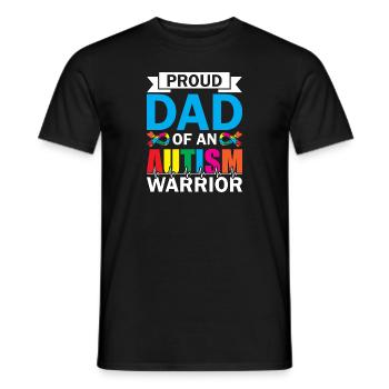 Proud father of an autism warrior. - Men's T-Shirt - black - Front - AI Model Male 178 light (178cm)