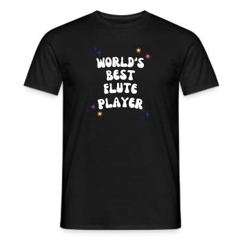 World's Best Flute Player - Men's T-Shirt - black - Front - AI Model Male 178 light (178cm)