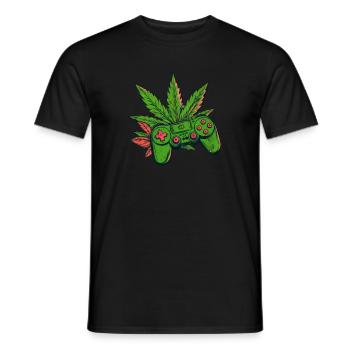 Cannabis Kontroller - Männer T-Shirt - Schwarz - Vorne - AI Model Male 178 light (178cm)