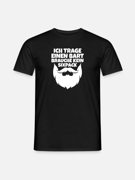 Bärtig Bartträger Schnurrbart Bart - Männer T-Shirt - Schwarz