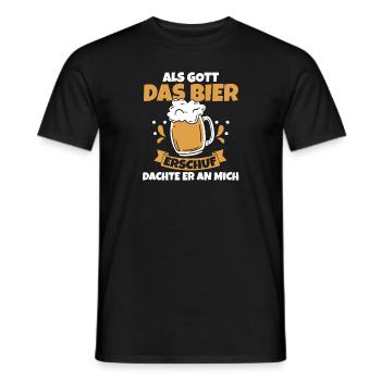 Als Gott Bier Erschuf Dachte Er An Mich - Männer T-Shirt - Schwarz - Vorne - AI Model Male 178 light (178cm)