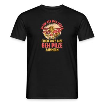 Pilz Pilze Pilzjäger Pilzsammler - Männer T-Shirt - Schwarz - Vorne - AI Model Male 178 light (178cm)