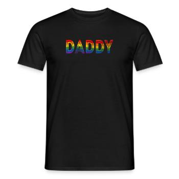Daddy Gay Pride Month LGBTQ Fathers Day - Men's T-Shirt - black - Front - AI Model Male 178 light (178cm)