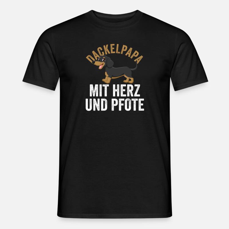 Hund Dachshund Dackel - Männer T-Shirt - Schwarz