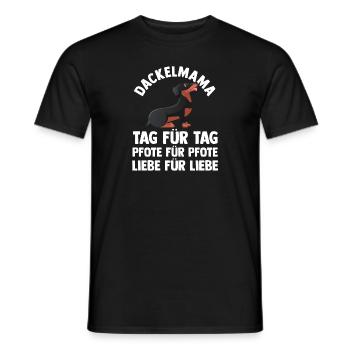 Hund Dachshund Dackel - Männer T-Shirt - Schwarz - Vorne - AI Model Male 178 light (178cm)