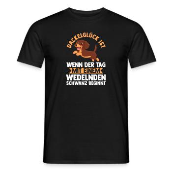 Hund Dachshund Dackel - Männer T-Shirt - Schwarz - Vorne - AI Model Male 178 light (178cm)