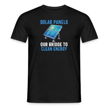 Solarpanel-Installateur Techniker Männer Erneuerbar - Männer T-Shirt - Schwarz - Vorne - AI Model Male 178 light (178cm)
