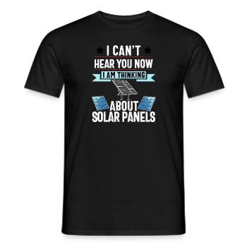 Solarpanel-Installateur Techniker Männer Erneuerbar - Männer T-Shirt - Schwarz - Vorne - AI Model Male 178 light (178cm)